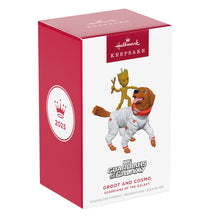 Load image into Gallery viewer, Hallmark Marvel Guardians of the Galaxy Groot and Cosmo 2025 Ornament *coming in Oct
