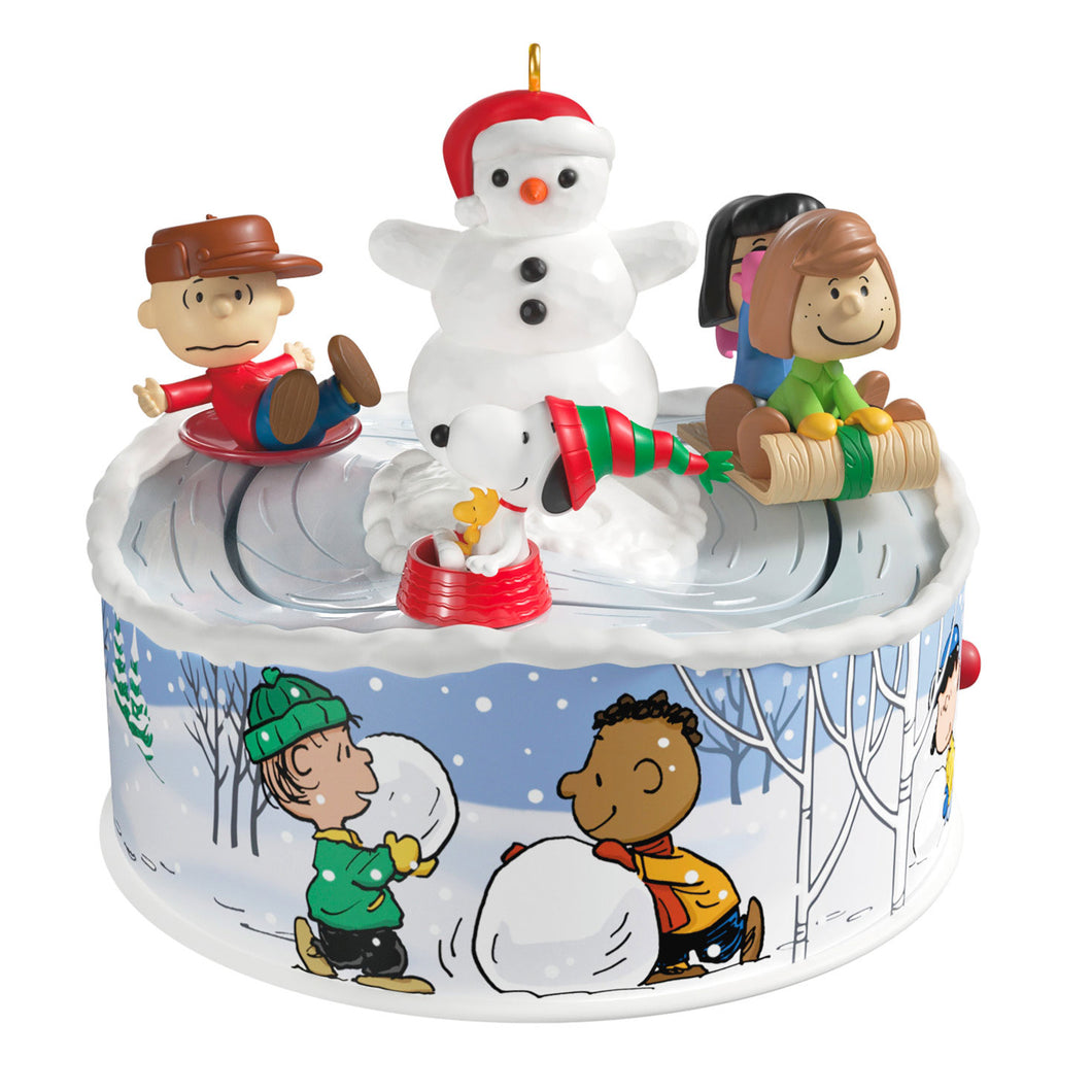 Hallmark The Peanuts® Gang Let's Go Sledding! 2025 Musical Ornament With Light and Motion *coming in Oct