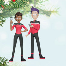 Load image into Gallery viewer, Hallmark Star Trek™: Lower Decks Ensigns Beckett Mariner and Bradward Boimler 2025 Ornaments, Set of 2
