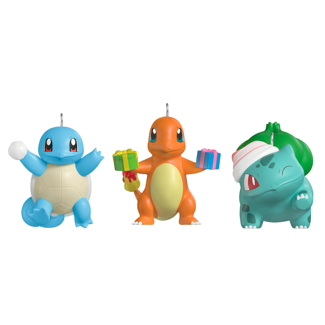 Hallmark Mini Pokémon Squirtle, Charmander, Bulbasaur 2025 Ornaments, Set of 3 *coming in Oct