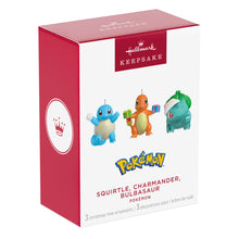 Load image into Gallery viewer, Hallmark Mini Pokémon Squirtle, Charmander, Bulbasaur 2025 Ornaments, Set of 3 *coming in Oct
