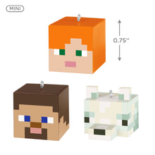 Load image into Gallery viewer, Hallmark Mini Minecraft Alex, Steve and Arctic Fox 2025 Ornaments, Set of 3
