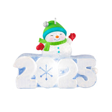 Load image into Gallery viewer, Hallmark Mini A Snowy 2025 Ornament With Light, 1.25&quot;
