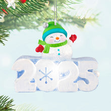 Load image into Gallery viewer, Hallmark Mini A Snowy 2025 Ornament With Light, 1.25&quot;
