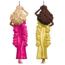 Load image into Gallery viewer, Hallmark Mini Superstar Barbie™ and Superstar Christie™ 2025 Ornaments, Set of 2
