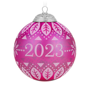 Hallmark Christmas Commemorative 2023 Glass Ball Ornament