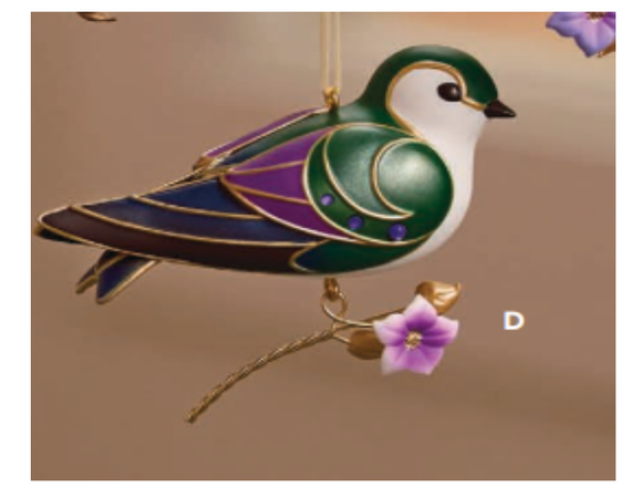 Hallmark The Beauty of Birds Violet-Green Swallow Ornament