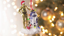 Load and play video in Gallery viewer, Hallmark Star Wars™ C-3PO™ and R2-D2™ Peekbuster 2024 Ornament With Motion-Activated Sound
